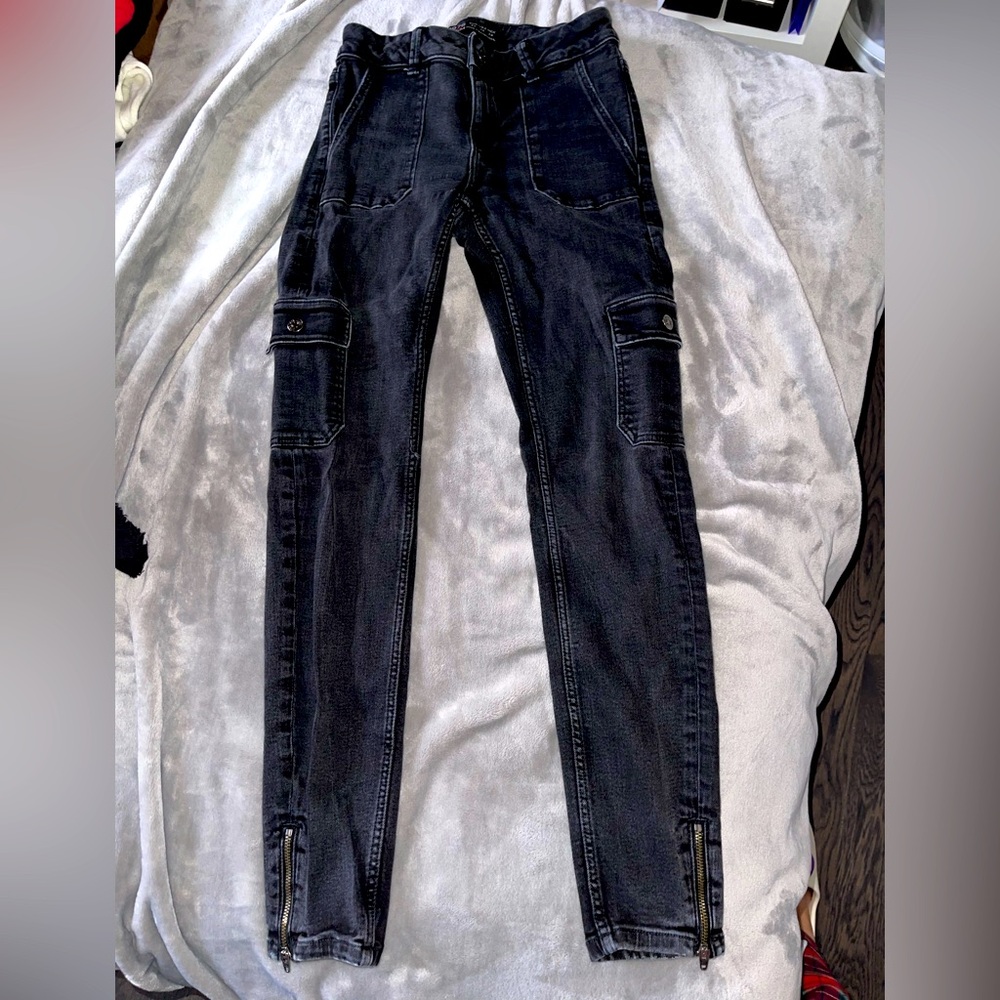 Zara Skinny Cargo Denim - US 2